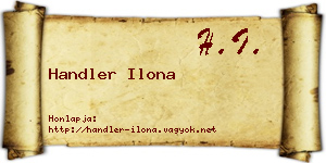 Handler Ilona névjegykártya